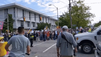 Hundreds of Protesters Rally in Raleigh Against COVID-19 Restrictions