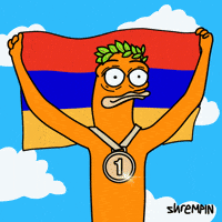 Gold Medal Flag GIF by shremps