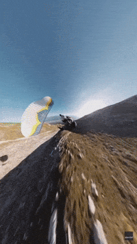 Speed Flyer Races Through Austrian Mountains
