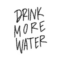 Drinking Water Illustration Sticker