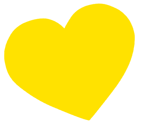 Yellow Heart Sticker by Benefit Cosmetics