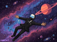 Floating Space Travel GIF by ABCNT