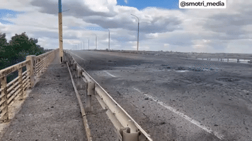 Antonovskiy Bridge Damaged in Kherson Strikes