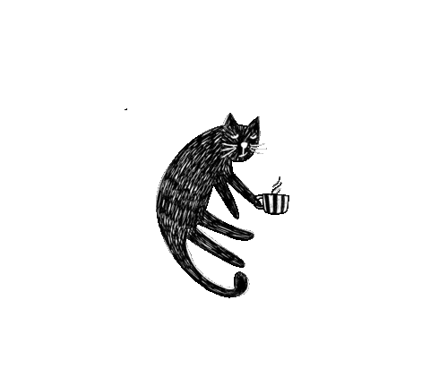 Cat Coffee Sticker by eh sisters