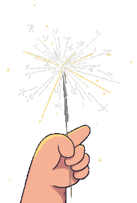 Happy New Year Sparkle Sticker