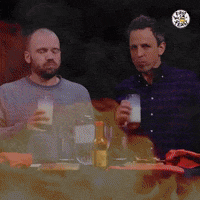 Seth Meyers Flames GIF by First We Feast