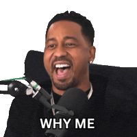 Why Me Seriously Sticker by Ashwin Gane
