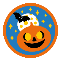 Halloween Patches Sticker by Bos Animation
