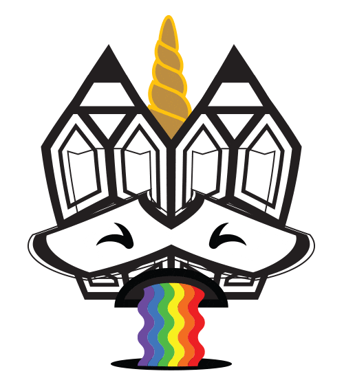 Rainbow Vomiting Sticker by Stamatia Alexaki