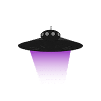 Flying Saucer Sticker