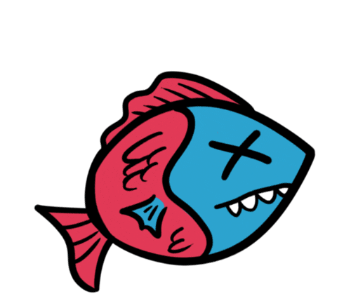 dead fish swimming Sticker by Mr. Mercedes
