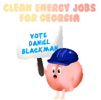 Vote Early Georgia Peach Sticker by Creative Courage