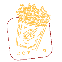 Delivery Fries Sticker by aiqfome