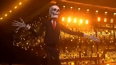 Katy Perry Skeleton GIF by BRIT Awards