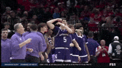 Flexing College Basketball GIF by Northwestern Athletics