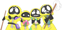 Sarawrawrawr scared clean uh oh toxic Sticker