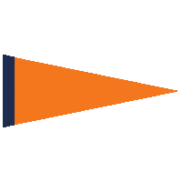 orange banner Sticker by Baker University