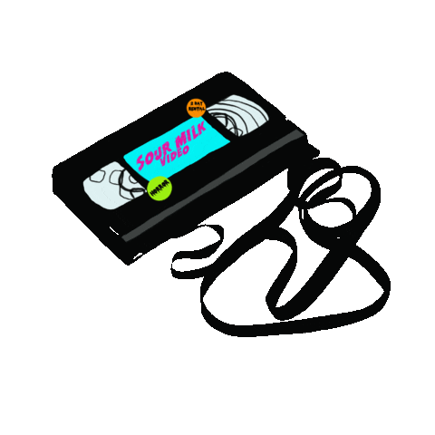 Sourmilkshop horror vhs fresno sour milk Sticker