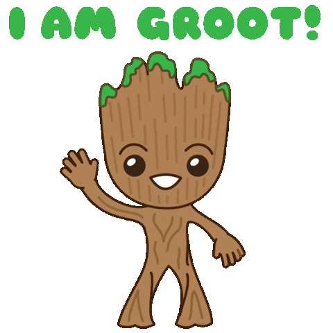 Baby Groot Hello Sticker by Marvel Studios