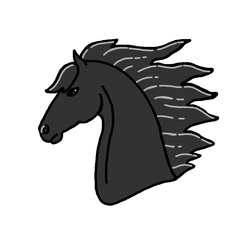 AnMyVisuals giphyupload horse blackhorse anmyvisuals Sticker