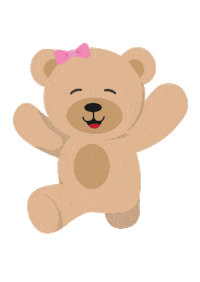 HKIxHooray happy bear jumping brenda Sticker