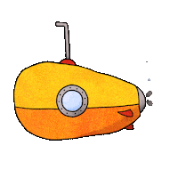 Yellow Submarine Dive Sticker by Kev Lavery