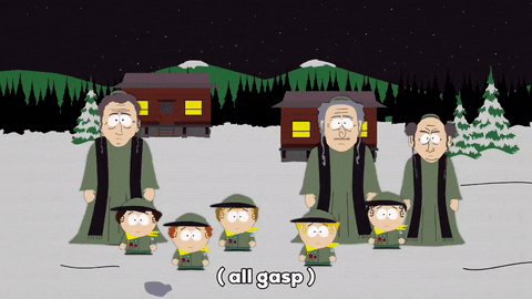 gasping boy scouts GIF by South Park 