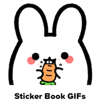 Hungry Bunny Sticker by Sticker Book iOS GIFs