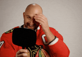 Chicago Blackhawks Lol GIF by NHL