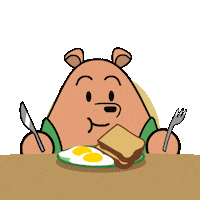 Breakfast Eating Sticker