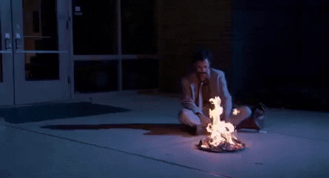 sacha baron cohen fire GIF