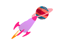 Space Rocket Sticker