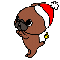 Dog Christmas Sticker
