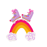Rainbow Skating Sticker
