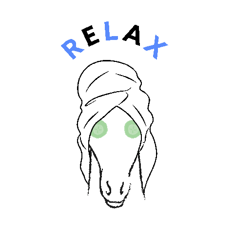Seaverhorsefr giphyupload relax horse zen Sticker