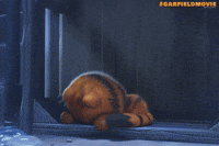 Scared Garfield Movie GIF by Sony Pictures