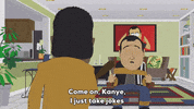 scared kanye west GIF by South Park 