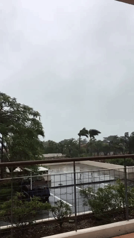Typhoon Prapiroon Hits Okinawa Island