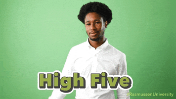 High Five GIF by Rasmussen University