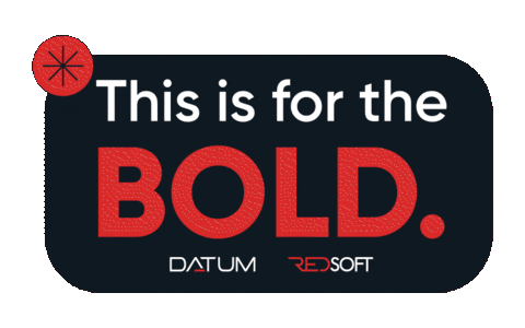 Tech Be Bold Sticker by Datum Redsoft