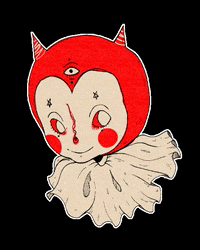 melancolinie happy party eyes clown GIF