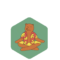 Bear Yoga Sticker by oatsideTW