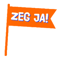 schooldakrevolutie orange flag ja vlag Sticker