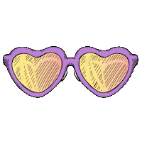 Stochas love food summer sunglasses Sticker