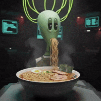Eating Pasta GIF by Lonely Aliens