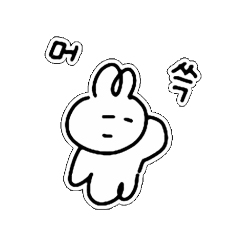 Embarrassed Rabbit Sticker