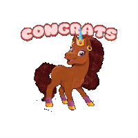 Awesome Congrats Sticker by Afro Unicorn