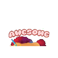 Awesome Sticker by Afro Unicorn