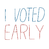 Vote Early Election 2020 Sticker by Mike Perry Studio