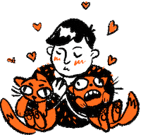cat love Sticker by shady